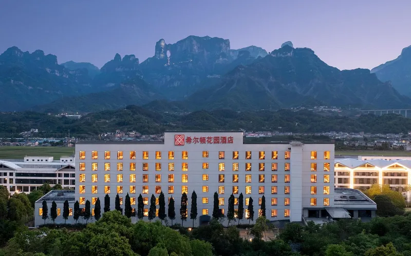 Hotel room in downtown Zhangjiajie near Tianmen Mountain, used between Zhangjiajie national forest park tours, China